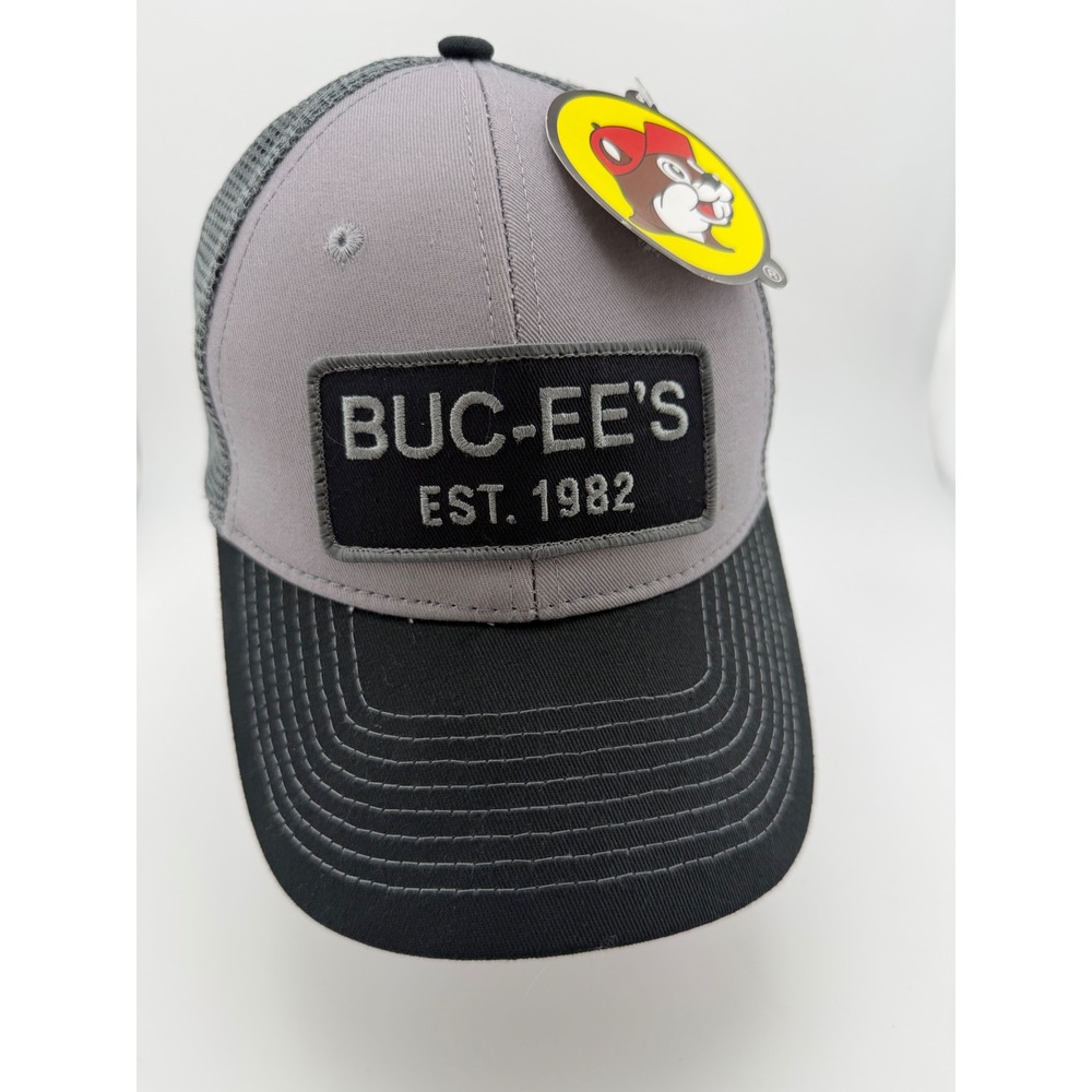 Buc-ee's Est 1982 Trucker Hat Gray Black Mesh Snapback Baseball Cap NWT